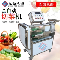 九盈机械切菜机九盈切菜机 多功能双头切菜机 饭堂切菜机厂家 厚薄可调图片 价格