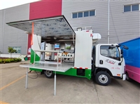 程力汽车机械设备东风流动餐厅包桌车 4.2米蓝牌移动宴席车 红白喜宴包席车图片 价格