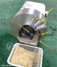 沃成机械切菜机山东沃成茭白切丝机 鲜茭白切长丝机 现场切丝操作视频展示图片 价格