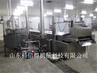 山东科信得机械设备炸鸡翅翅根油炸机  全自动鸭脖油炸线 燃气自动油炸设备图片 价格