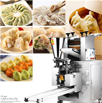 万芒机械机械设备全自动水饺机 静音不锈钢饺子机 食堂饭店用快速包饺子机器 万芒图片 价格