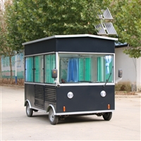 极致商贸机械设备电动四轮熟食快餐车 流动摆摊餐车 移动炸串车 四轮早餐车图片 价格