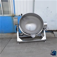 众惠工贸机械设备可倾斜出料夹层锅 海参蒸煮设备 花生卤煮机器图片 价格